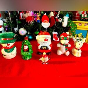 Vintage Christmas Candles Lot of 5 Large
